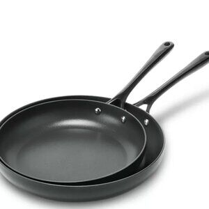 Hard-Anodized 10" & 12" Open Fry Pan Set. new with tag/box